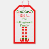 Happy Holidays Elf Geschenkanhänger (Rückseite)