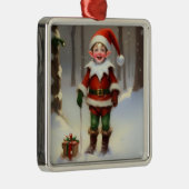 Happy Holidays Elf Ornament Aus Metall (Rechts)