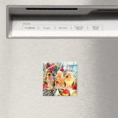 Happy Holidays Engel trompeln Magnet (In Situ (Geschirrspüler))