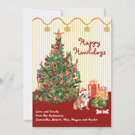 Happy Holidays English Bulldog Dog Tree präsentier