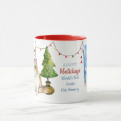 Happy Holidays EXOTIC Cat Mama Maßgeschneiderte We Tasse (Zentrum)