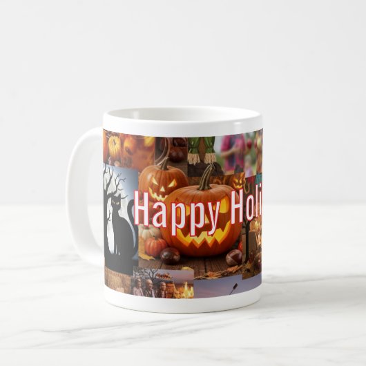Happy Holidays Fall Edition Mug Kaffeetasse (Vorderseite Links)