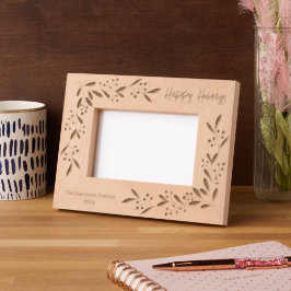 Happy Holidays Familienname Gramierte Rahmen