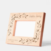 Happy Holidays Familienname Gramierte Rahmen (Links)