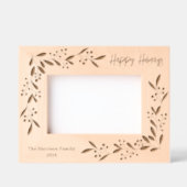 Happy Holidays Familienname Gramierte Rahmen (Vorderseite)