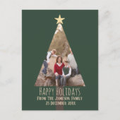 Happy Holidays Family Christmas Tree Foto Postkarte (Vorderseite)