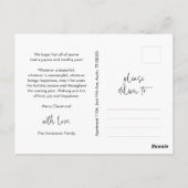 Happy Holidays, Family Foto Lächeln moderne Drehbu Postkarte (Rückseite)