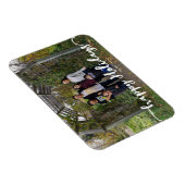 Happy Holidays Family Foto Letting Modern Chic Magnet (Rechte Seite)