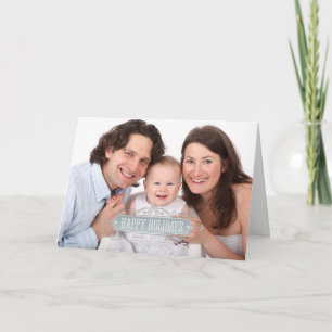 Happy Holidays Family Foto mit benutzerdefiniertem Karte