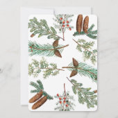 Happy Holidays Family Foto Pine Christmas Card (Rückseite)