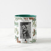 Happy Holidays Family Foto Pine Christmas Tasse (Zentrum)