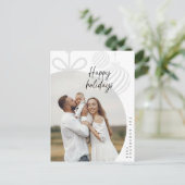 Happy Holidays, Family Foto, Weihnachtsgrüße Postkarte (Stehend Vorderseite)