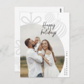 Happy Holidays, Family Foto, Weihnachtsgrüße Postkarte (Vorne/Hinten)