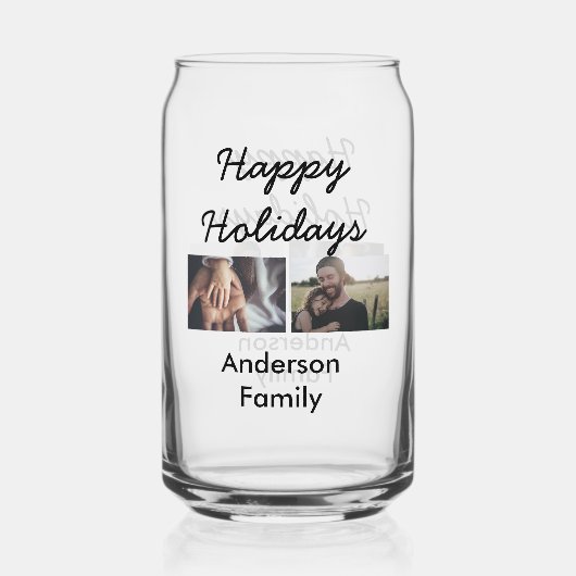 Happy holidays father son Christmas photo family n Dosenglas (Vorderseite)