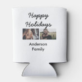 Happy holidays father son Christmas photo family n Dosenkühler (Rückseite)