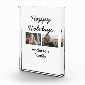 Happy holidays father son Christmas photo family n Fotoblock (Rechts)