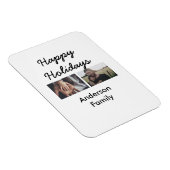 Happy holidays father son Christmas photo family n Magnet (Rechte Seite)