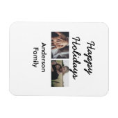 Happy holidays father son Christmas photo family n Magnet (Horizontal)