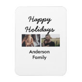 Happy holidays father son Christmas photo family n Magnet (Vertikal)