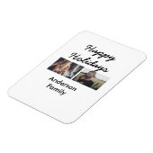 Happy holidays father son Christmas photo family n Magnet (Linke Seite)