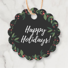 Happy Holidays Favor Tags Geschenkanhänger