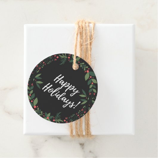 Happy Holidays Favor Tags Geschenkanhänger (Beispiel)