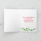 Happy Holidays Favorite Barista Kaffee Cup Karte (Innenseite)