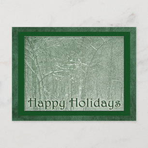 Happy Holidays February Snow Storm Feiertagspostkarte