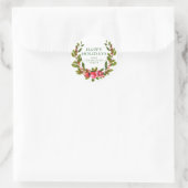 Happy Holidays | Feierliche Feiertage Runder Aufkleber (Tasche)