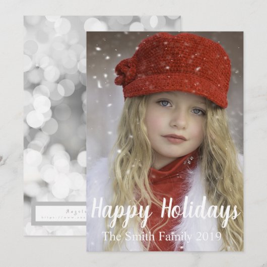 Happy Holidays Feiertagskarte (Vorne/Hinten)