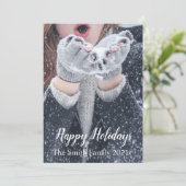 Happy Holidays Feiertagskarte (Stehend Vorderseite)