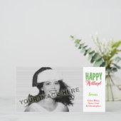 Happy Holidays Feiertagskarte (Stehend Vorderseite)