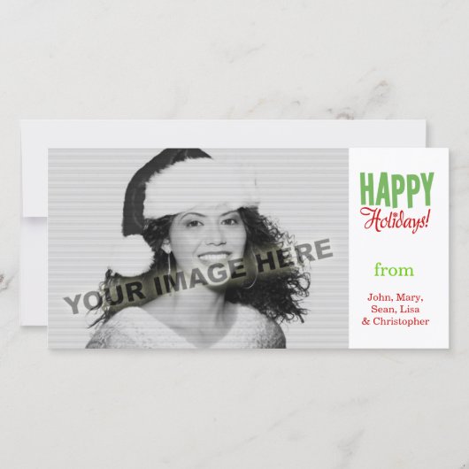 Happy Holidays Feiertagskarte (Vorderseite)