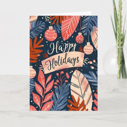 Happy Holidays Feiertagskarte (Vorderseite)