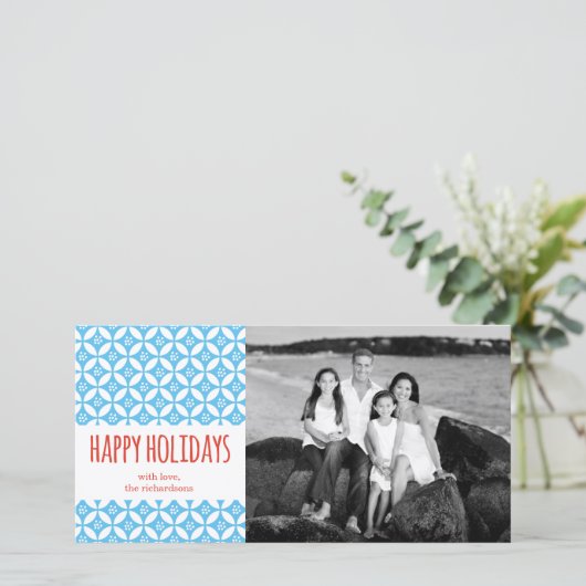 Happy Holidays Feiertagskarte (Stehend Vorderseite)