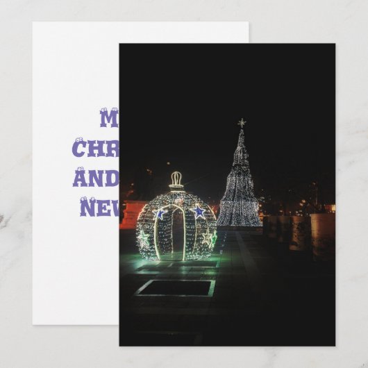 Happy Holidays Feiertagskarte (Vorne/Hinten)