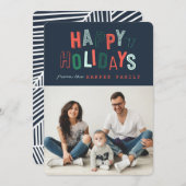 HAPPY HOLIDAYS FEIERTAGSKARTE (Vorne/Hinten)