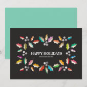 HAPPY HOLIDAYS FEIERTAGSKARTE (Vorne/Hinten)