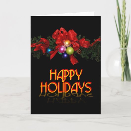 Happy Holidays Feiertagskarte (Vorderseite)
