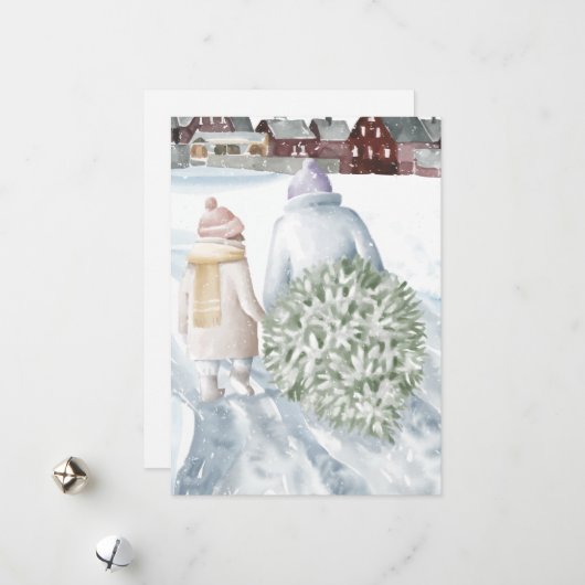 Happy Holidays Feiertagskarte (Vorderseite/Rückseite Beispiel)