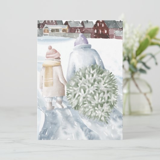 Happy Holidays Feiertagskarte (Stehend Vorderseite)