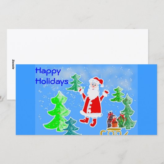 Happy Holidays Feiertagskarte (Vorne/Hinten)