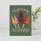 Happy Holidays Feiertagskarte (Stehend Vorderseite)