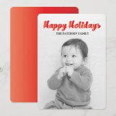 Happy Holidays Feiertagskarte (Vorne/Hinten)