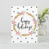 Happy Holidays Feiertagskarte (Stehend Vorderseite)