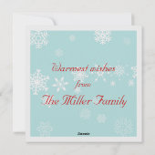 Happy Holidays Feiertagskarte (Rückseite)