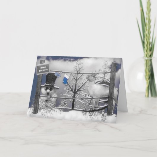 Happy Holidays Feiertagskarte (Vorderseite)