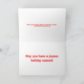 Happy Holidays Feiertagskarte (Innenseite)