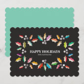 HAPPY HOLIDAYS FEIERTAGSKARTE (Vorne/Hinten)