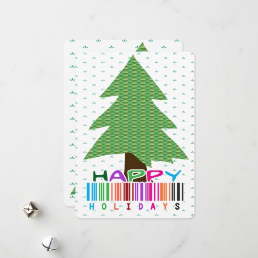 Happy Holidays Feiertagskarte (Vorderseite/Rückseite Beispiel)